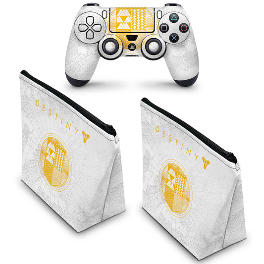 KIT Capa Case e Skin Anti-Rage PS4 Controle - Limited Edition Destiny