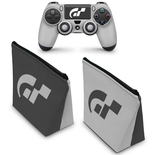 KIT Capa Case e Skin Anti-Rage PS4 Controle - Gran Turismo Editon