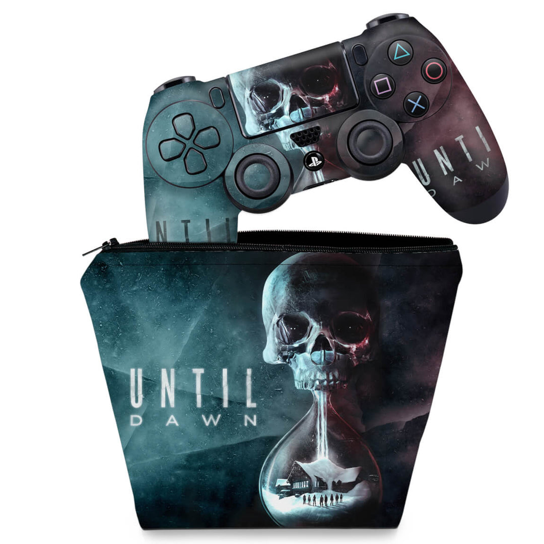 KIT Capa Case e Skin Anti-Rage PS4 Controle - Until Dawn - Pop Arte Skins