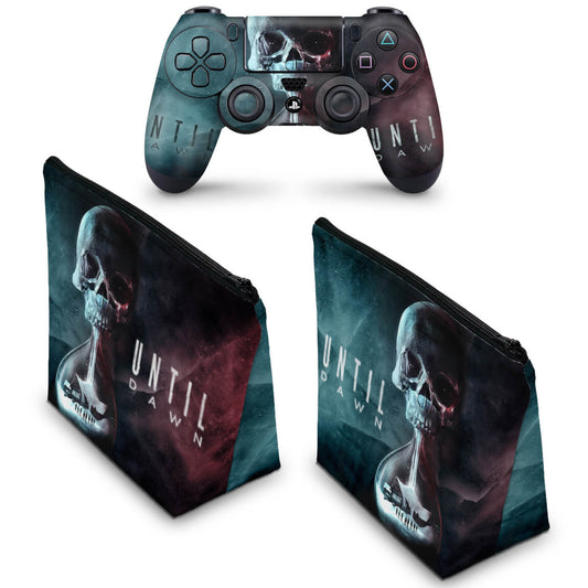 KIT Capa Case e Skin Anti-Rage PS4 Controle - Until Dawn