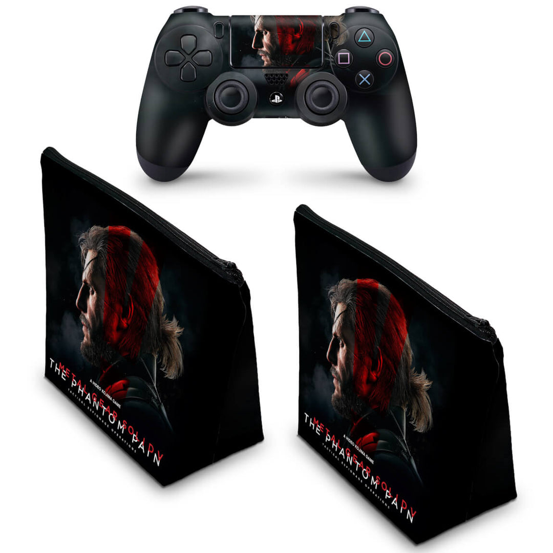 KIT Capa Case e Skin Anti-Rage PS4 Controle - Metal Gear Solid 5: The Phantom Pain - Pop Arte Skins - foto 2