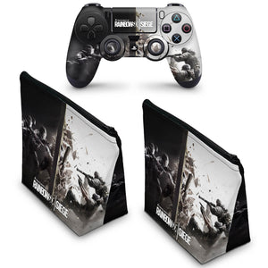 KIT Capa Case e Skin Anti-Rage PS4 Controle - Tom Clancy'S Rainbow Six Siege - Pop Arte Skins - foto 2