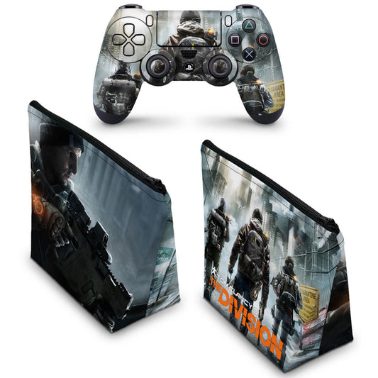 KIT Capa Case e Skin Anti-Rage PS4 Controle - Tom Clancy'S The Division