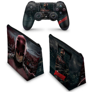 KIT Capa Case e Skin Anti-Rage PS4 Controle - Daredevil Demolidor - Pop Arte Skins - foto 2