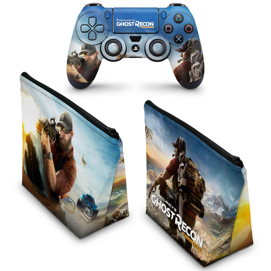 KIT Capa Case e Skin Anti-Rage PS4 Controle - Tom Clancy'S Ghost Recon Wildlands
