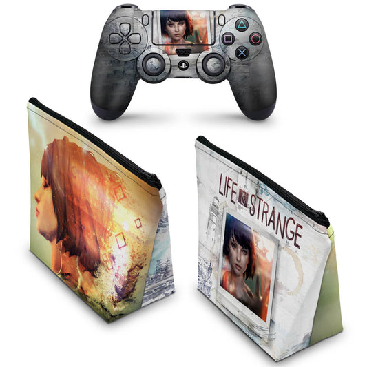 KIT Capa Case e Skin Anti-Rage PS4 Controle - Life Is Strange