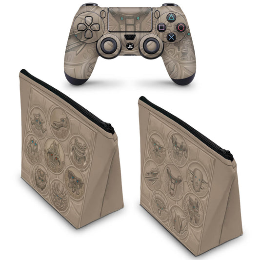 KIT Capa Case e Skin Anti-Rage PS4 Controle - Shadow Of The Colossus