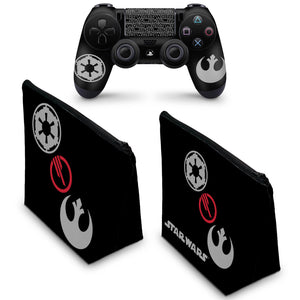 KIT Capa Case e Skin Anti-Rage PS4 Controle - Star Wars Battlefront 2 Edition - Pop Arte Skins - foto 2