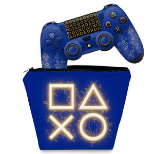 KIT Capa Case e Skin Anti-Rage PS4 Controle - Days Of Play Edição Limitada - Pop Arte Skins