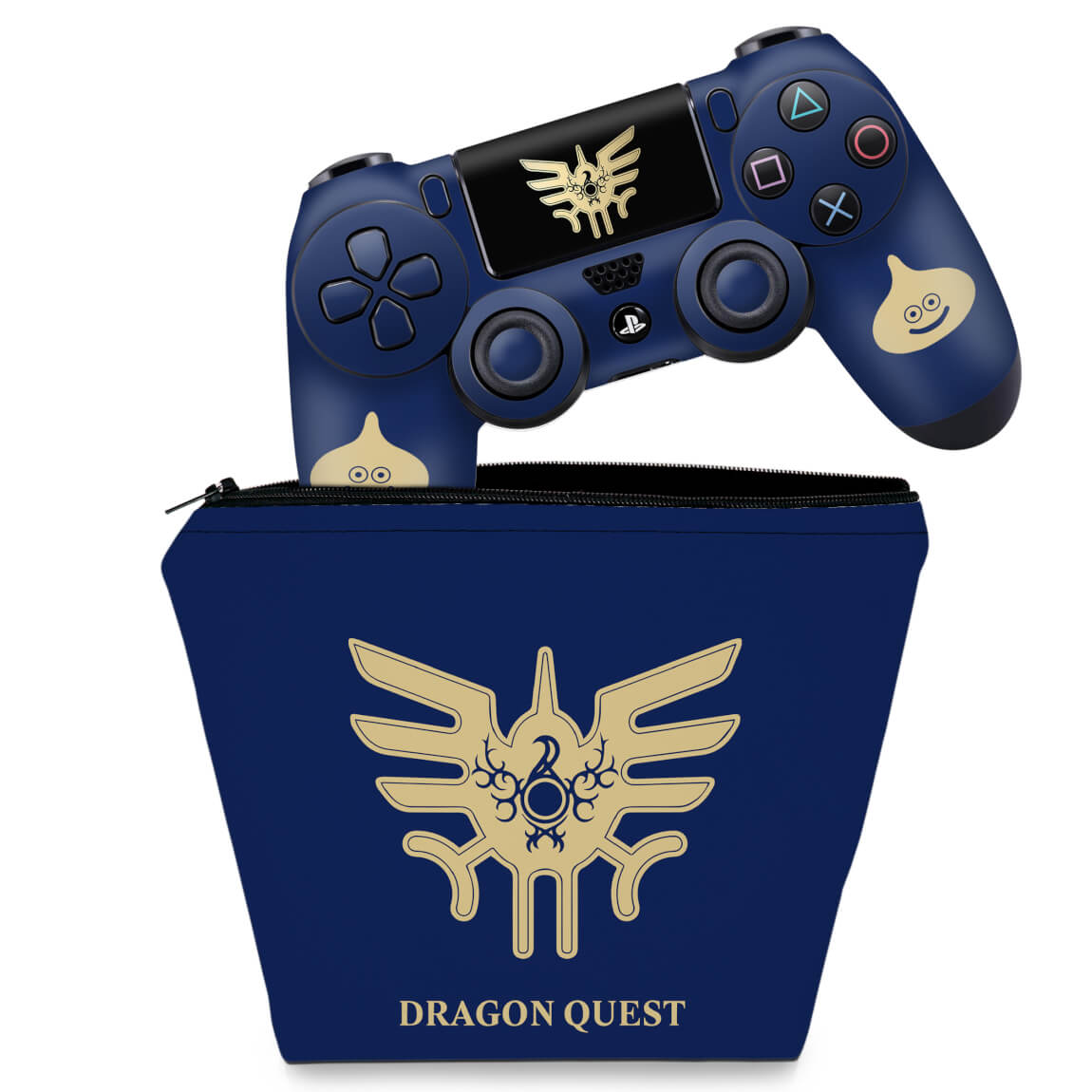 KIT Capa Case e Skin Anti-Rage PS4 Controle - Dragon Quest Bundle
