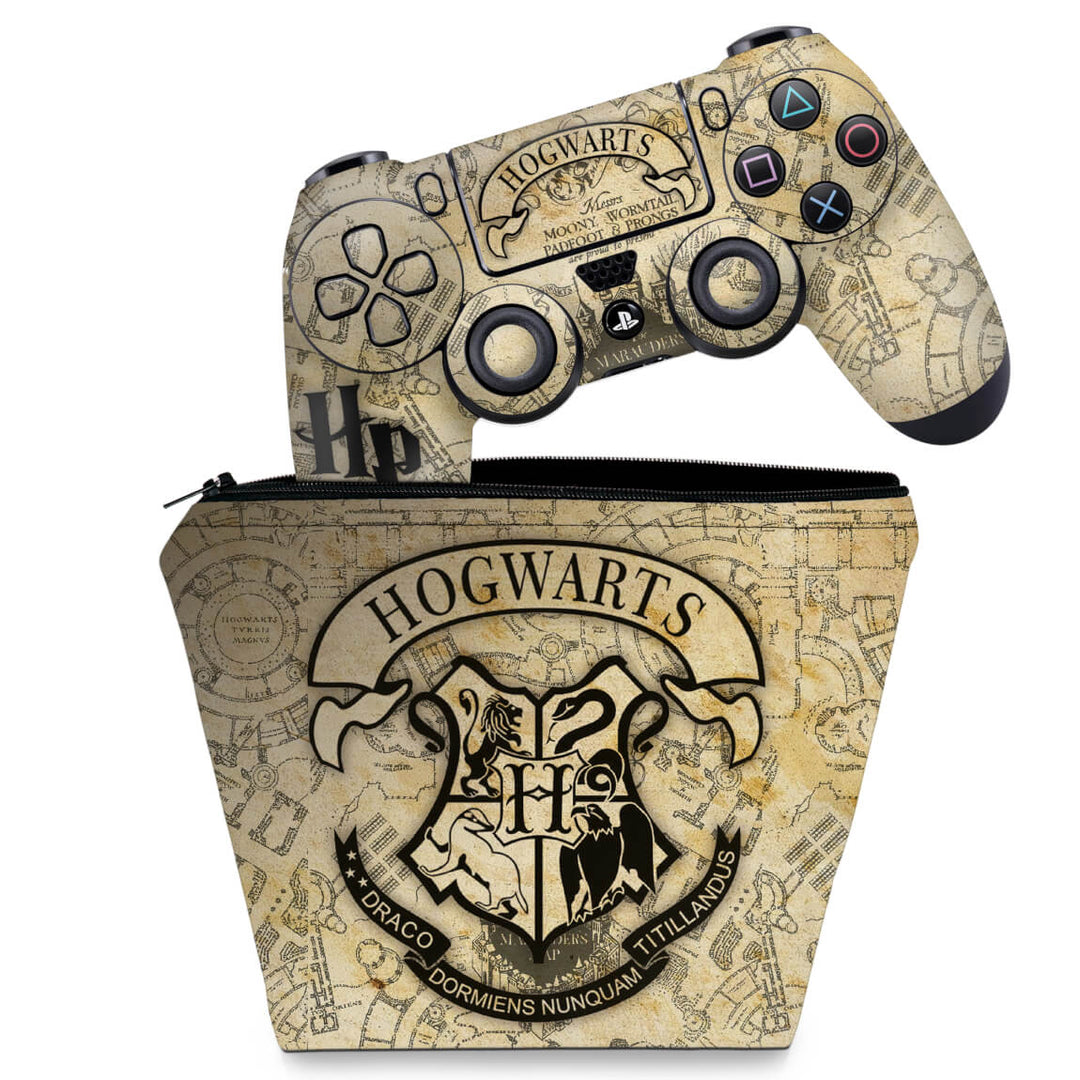 KIT Capa Case e Skin Anti-Rage PS4 Controle - Harry Potter - Pop Arte Skins
