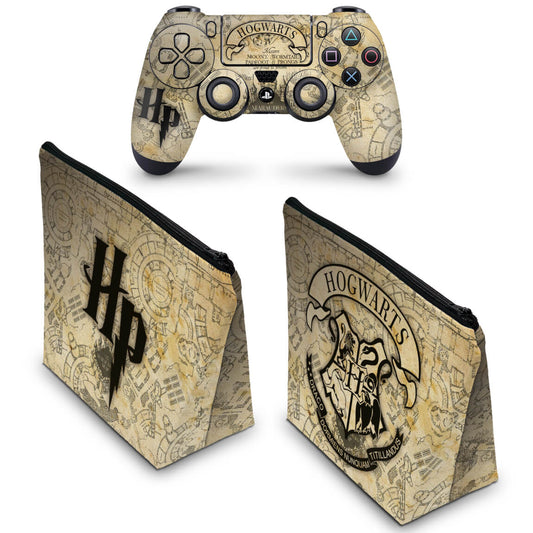 KIT Capa Case e Skin Anti-Rage PS4 Controle - Harry Potter