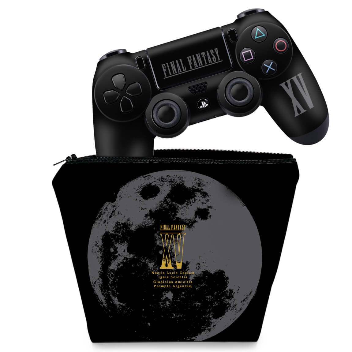 KIT Capa Case e Skin Anti-Rage PS4 Controle - Final Fantasy Xv Bundle