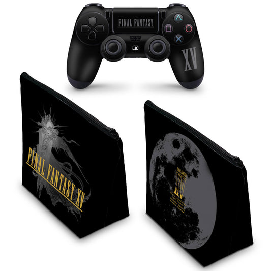 KIT Capa Case e Skin Anti-Rage PS4 Controle - Final Fantasy Xv Bundle