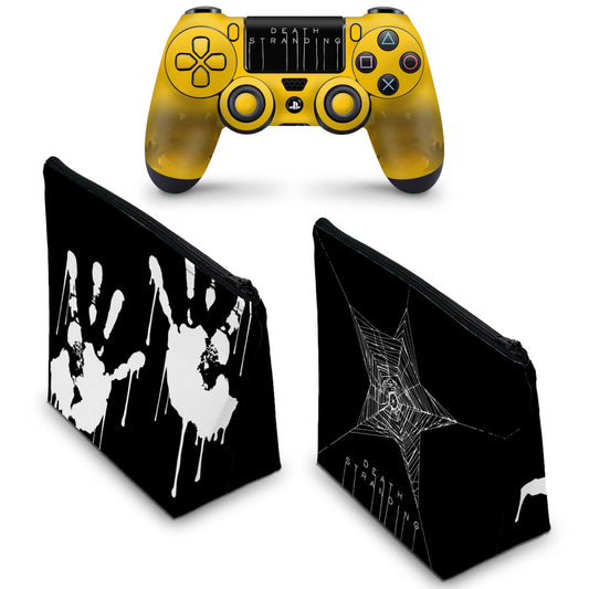 KIT Capa Case e Skin Anti-Rage PS4 Controle - Death Stranding Bundle