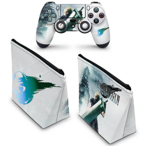 KIT Capa Case e Skin Anti-Rage PS4 Controle - Final Fantasy 7 Remake - Pop Arte Skins - foto 2