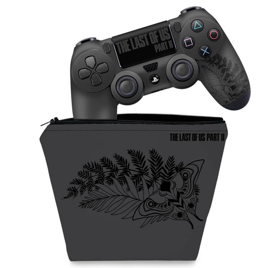 KIT Capa Case e Skin Anti-Rage PS4 Controle - The Last Of Us Part 2 Ii Bundle