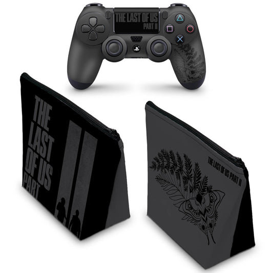 KIT Capa Case e Skin Anti-Rage PS4 Controle - The Last Of Us Part 2 Ii Bundle