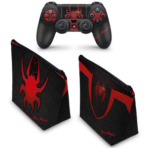 KIT Capa Case e Skin Anti-Rage PS4 Controle - Spider-Man: Miles Morales - Pop Arte Skins - foto 2