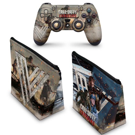 KIT Capa Case e Skin Anti-Rage PS4 Controle - Call of Duty Vanguard