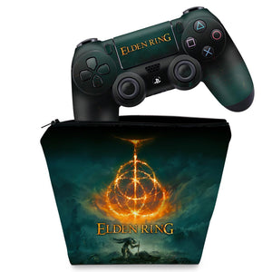 KIT Capa Case e Skin Anti-Rage PS4 Controle - Elden Ring - Pop Arte Skins
