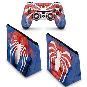 KIT Capa Case e Skin Anti-Rage PS4 Controle - Spider-Man Homem Aranha 2 - Pop Arte Skins - foto 2