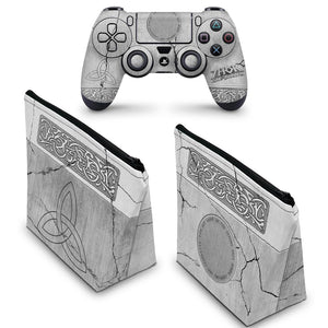 KIT Capa Case e Skin Anti-Rage PS4 Controle - Mjolnir Thor Amor e Trovão - Pop Arte Skins - foto 2