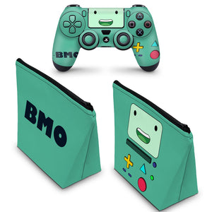 KIT Capa Case e Skin Anti-Rage PS4 Controle - BMO Hora de Aventura - Pop Arte Skins - foto 2