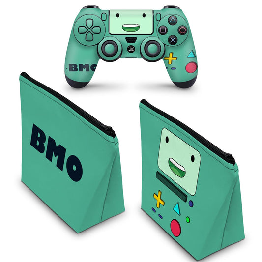 KIT Capa Case e Skin Anti-Rage PS4 Controle - BMO Hora de Aventura