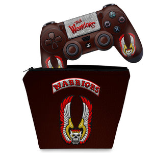 KIT Capa Case e Skin Anti-Rage PS4 Controle - The Warriors - Pop Arte Skins