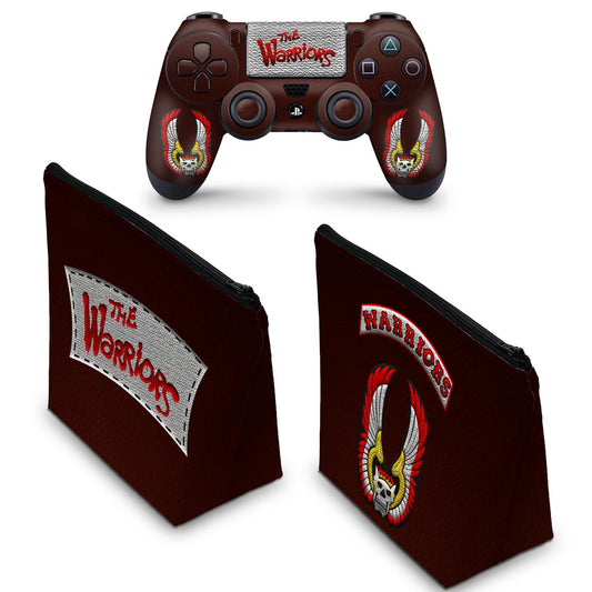 KIT Capa Case e Skin Anti-Rage PS4 Controle - The Warriors
