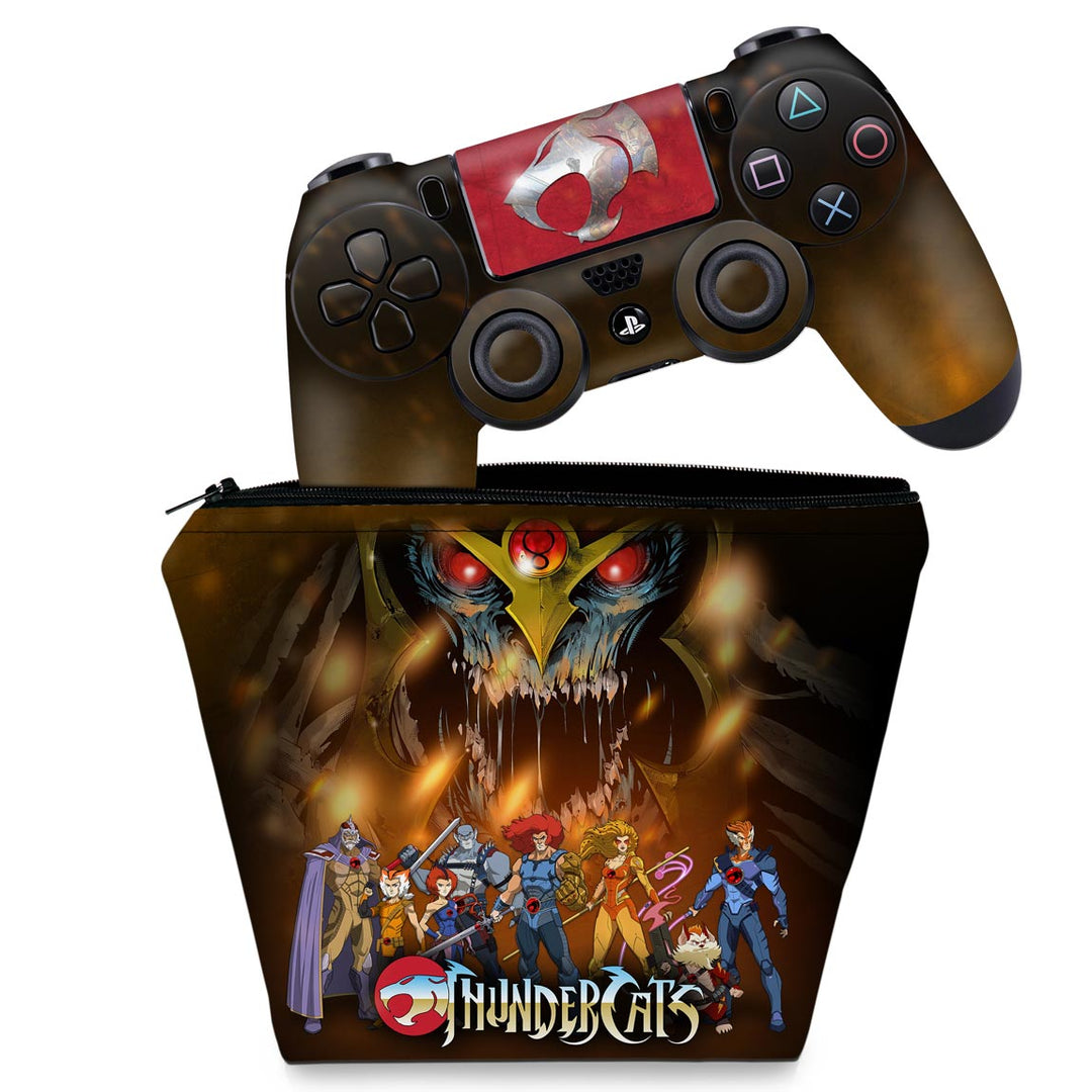 KIT Capa Case e Skin Anti-Rage PS4 Controle - Thundercats B - Pop Arte Skins