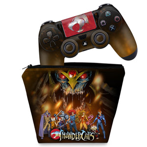 KIT Capa Case e Skin Anti-Rage PS4 Controle - Thundercats B - Pop Arte Skins