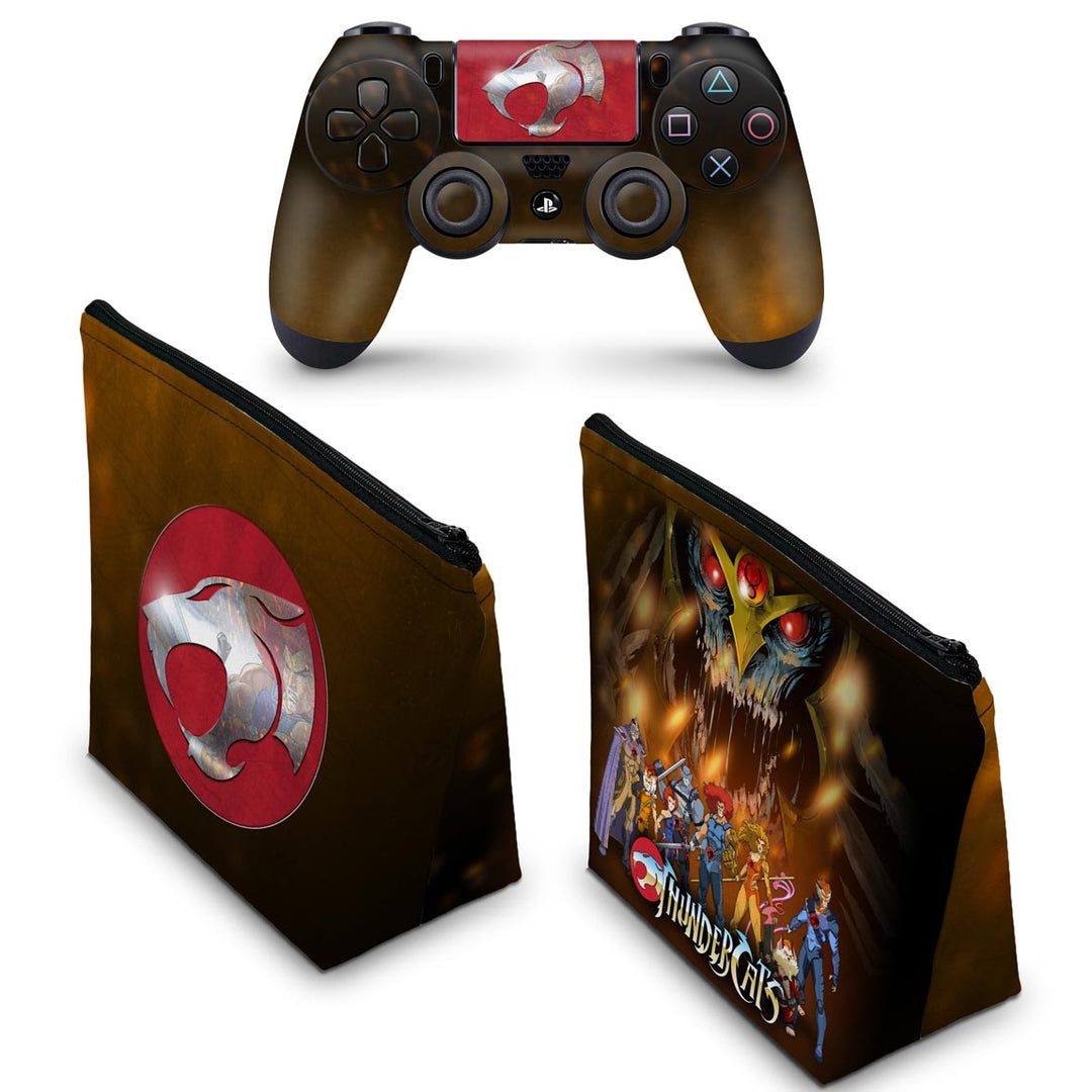 KIT Capa Case e Skin Anti-Rage PS4 Controle - Thundercats B - Pop Arte Skins - foto 2