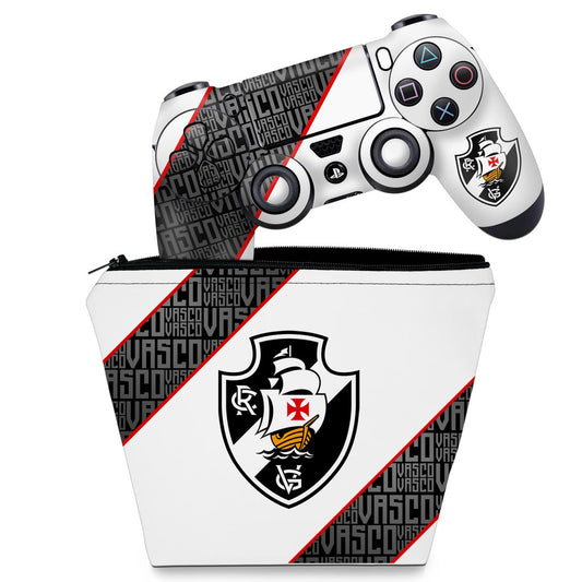 KIT Capa Case e Skin Anti-Rage PS4 Controle - Vasco A
