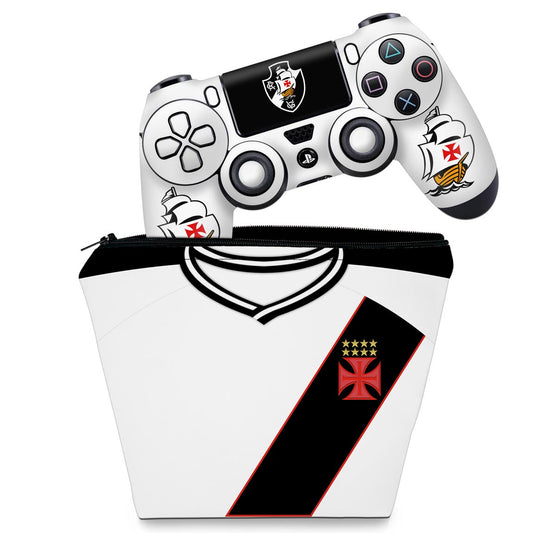 KIT Capa Case e Skin Anti-Rage PS4 Controle - Vasco B