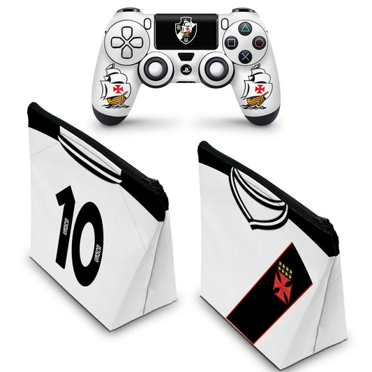 KIT Capa Case e Skin Anti-Rage PS4 Controle - Vasco B