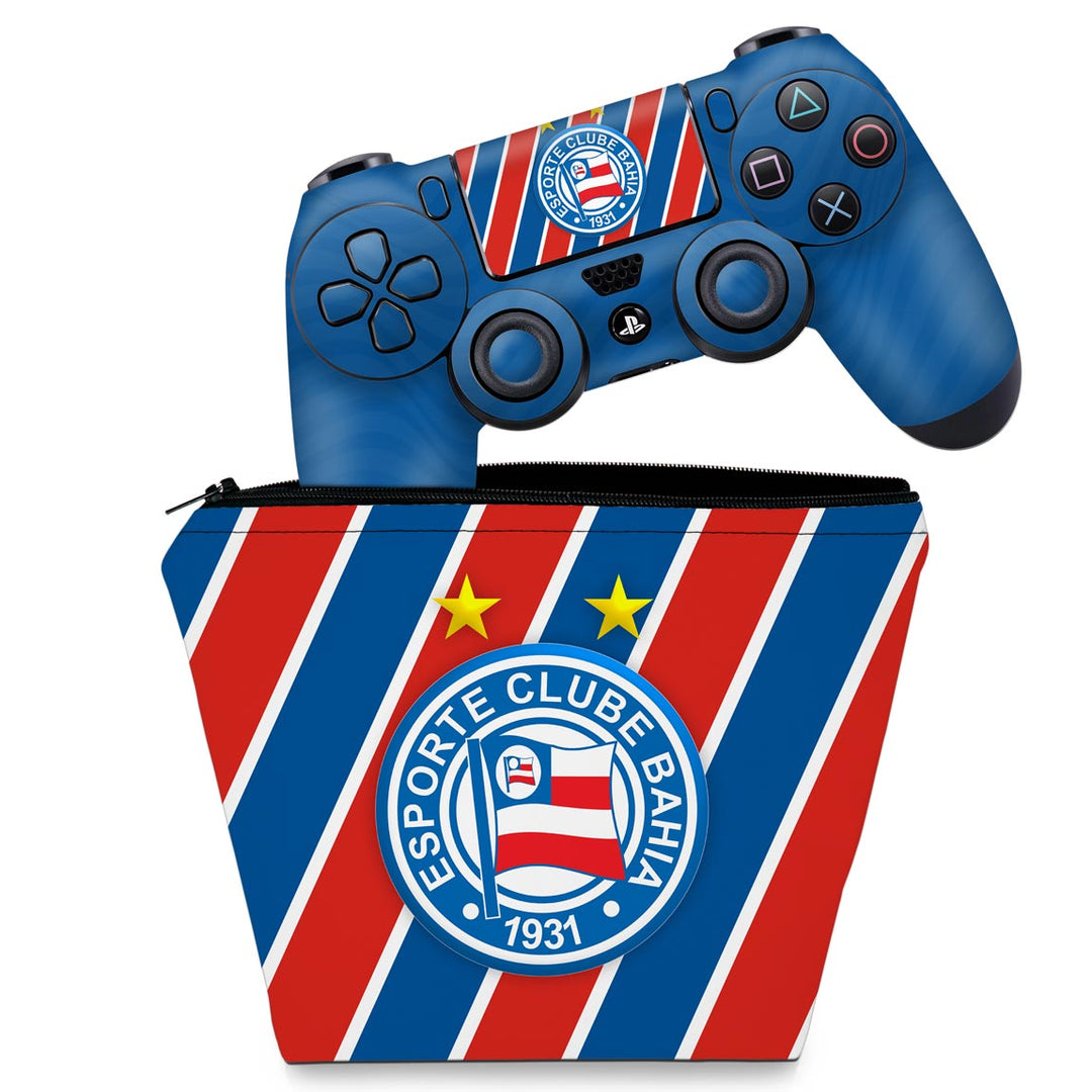 KIT Capa Case e Skin Anti-Rage PS4 Controle - Bahia B - Pop Arte Skins