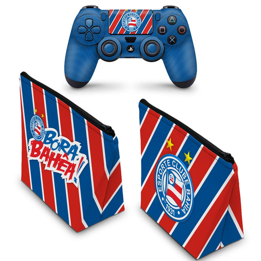 KIT Capa Case e Skin Anti-Rage PS4 Controle - Bahia B