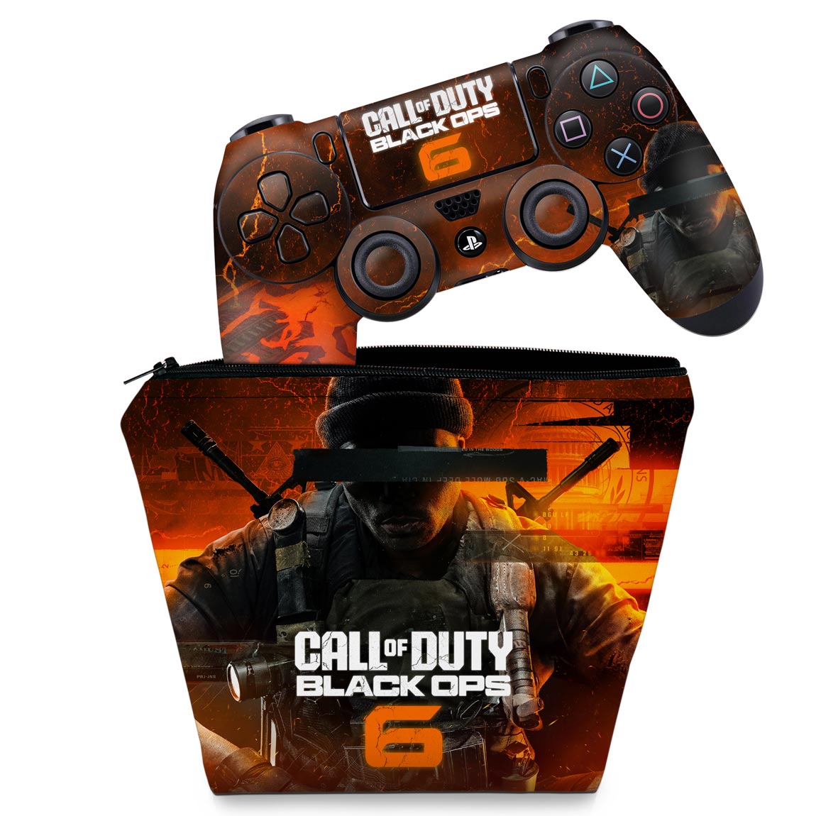 KIT Capa Case e Skin Anti-Rage PS4 Controle - Call of Duty Black Ops 6