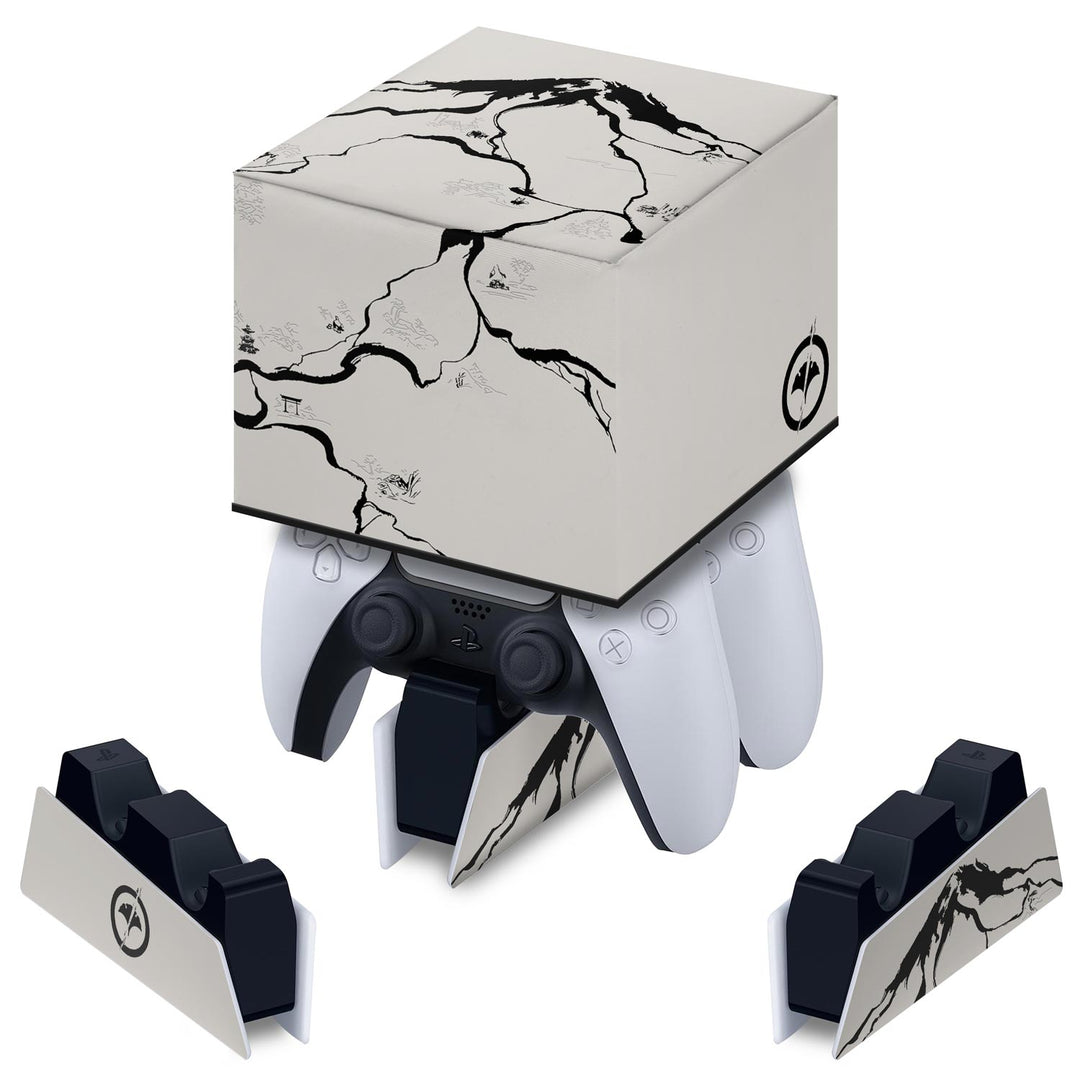 Capa PS5 Base de Carregamento Controle - Ghost Of Yotei - Pop Arte Skins