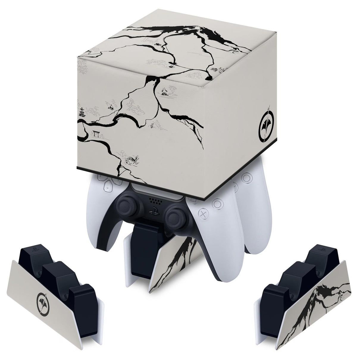 Capa PS5 Base de Carregamento Controle - Ghost Of Yotei
