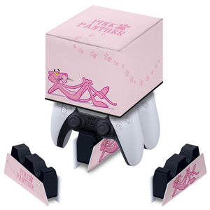 Capa PS5 Base de Carregamento Controle - Pantera Cor de Rosa - Pop Arte Skins