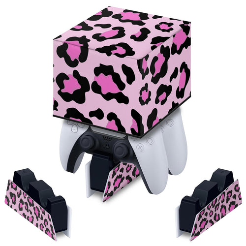 Capa PS5 Base de Carregamento Controle - Onça Rosa