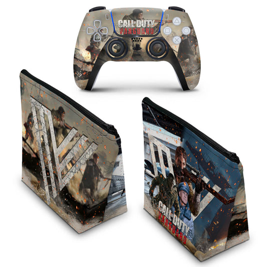 KIT Capa Case e Skin Anti-Rage PS5 Controle - Call of Duty Vanguard