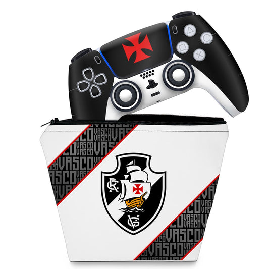 KIT Capa Case e Skin PS5 Controle - Vasco A