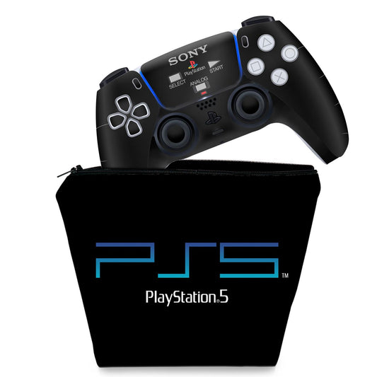 KIT Capa Case e Skin Anti-Rage PS5 Controle - Sony Playstation 5