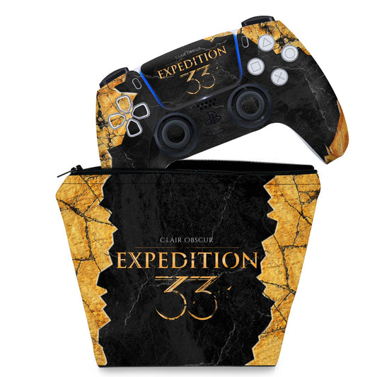 KIT Capa Case e Skin Anti-Rage PS5 Controle - Clair Obscur: Expedition 33