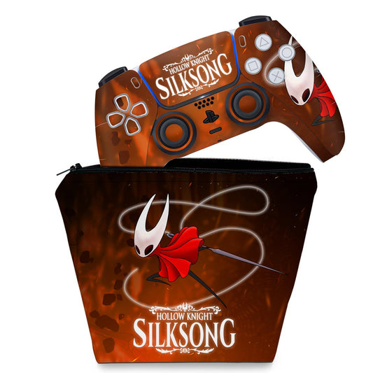KIT Capa Case e Skin Anti-Rage PS5 Controle - Hollow Knight: Silksong