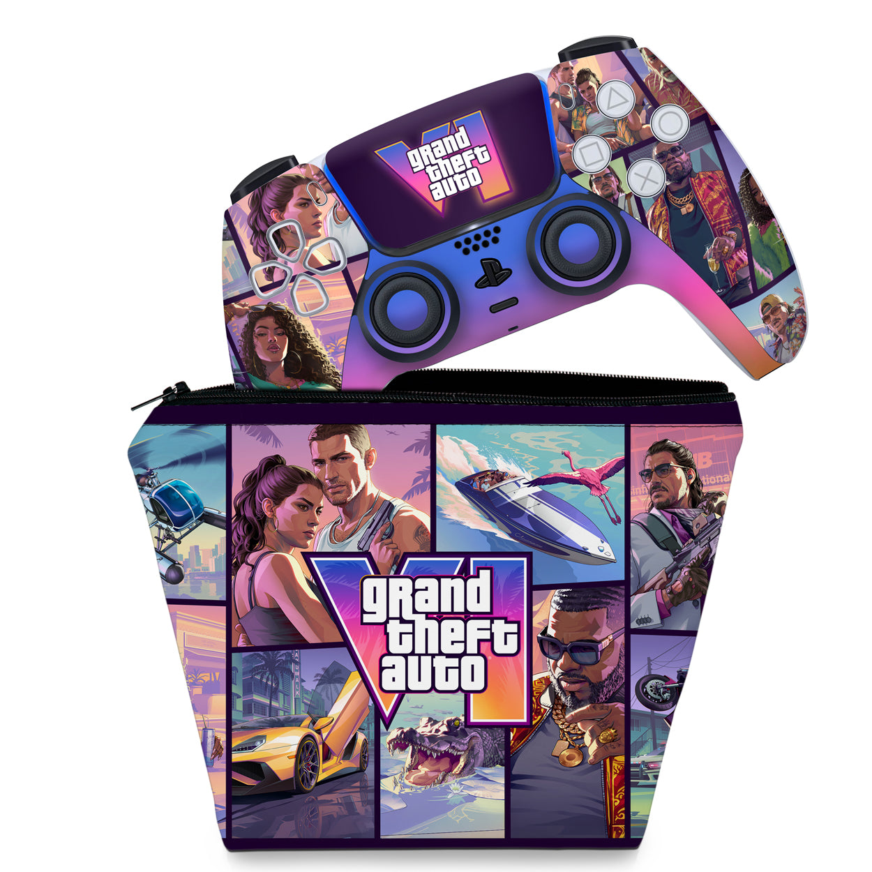 KIT Capa Case e Skin Anti-Rage PS5 Controle - Modelo 205